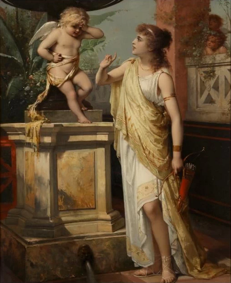 Pierre Olivier Joseph Coomans - Artemide e Cupido